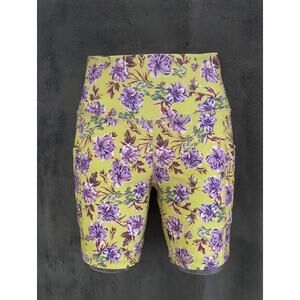 Ebb & Flow | Floral Print Spandex Bike Shorts | Small